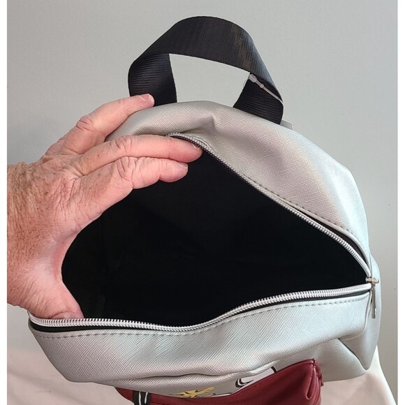 Snoopy/Woodstock Peanuts Official Mini Backpack BioWorld Dog House Silver/Red - Picture 7 of 14